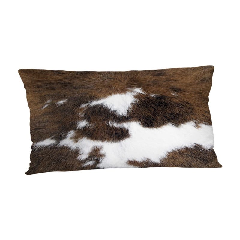 TOMWISH Pack of 2 Hidden Zippered Pillowcase Cowhide Accent Printing 12X20Inch Soft Decorative Cushion Cover for Sofa Bedroom Decorative Throw Custom Cotton Pillow Case Cushion Cover - Image 2
